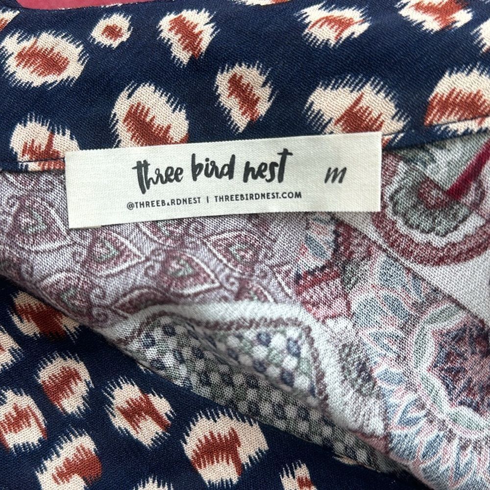 Three Bird Nest Patchwork Dress - Red, Blue, Black - Picture 9 of 9